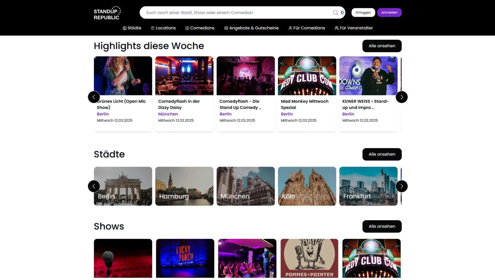 Standup Republic — End-to-end platform for Germany's stand-up comedy scene